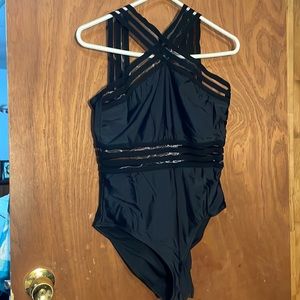 Black large bathing suit